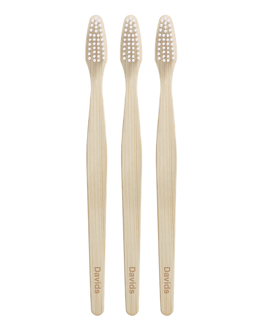 Davids Premium Bamboo Toothbrush - 3 Pack