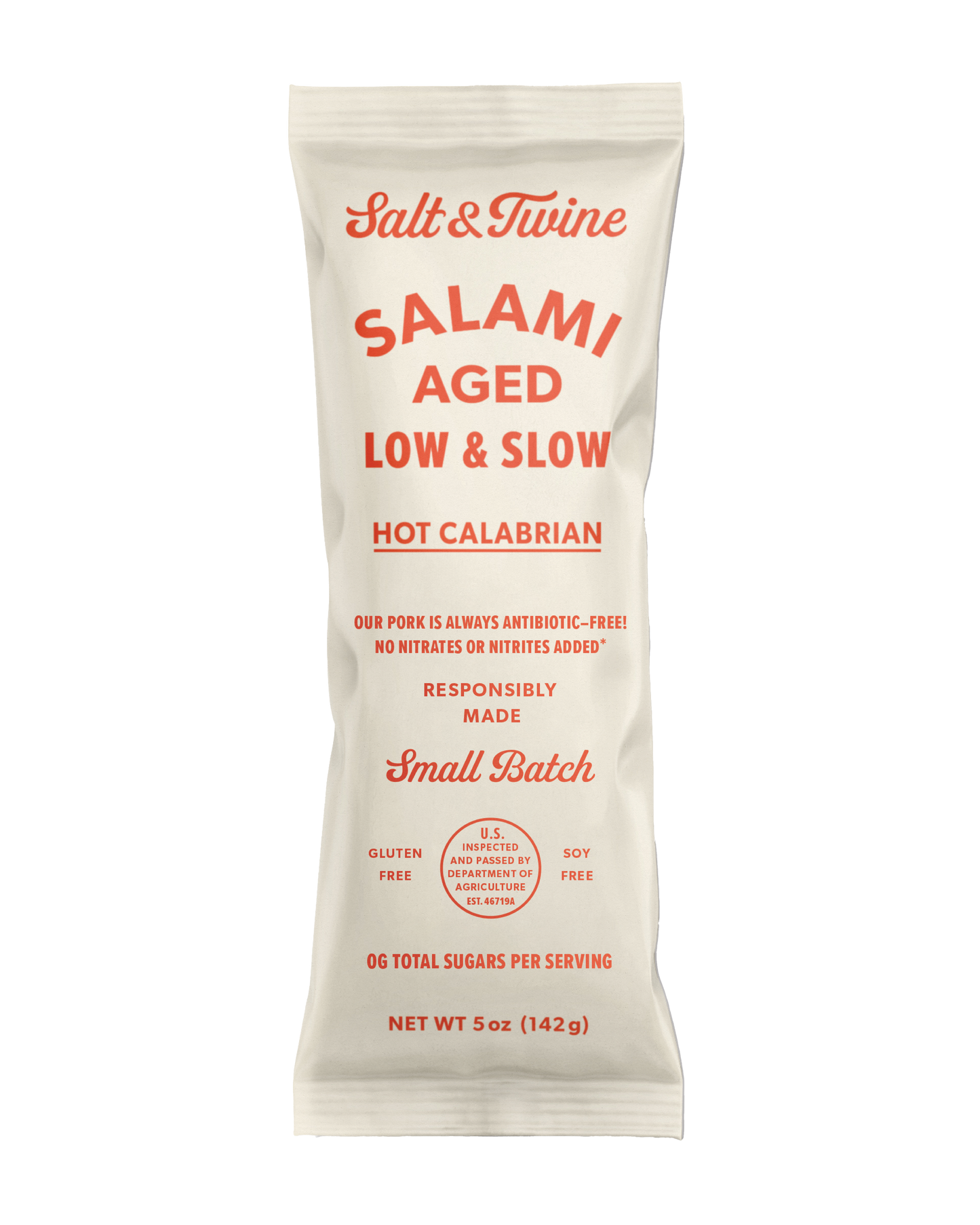 Salt & Twine by New England Charcuterie - Hot Calabrian Salami 5oz